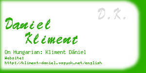 daniel kliment business card